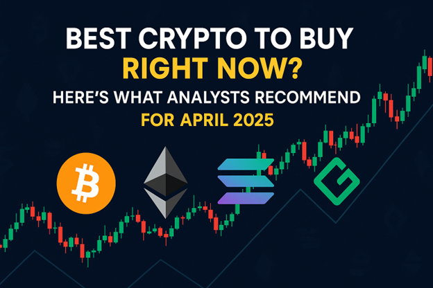 Market Update showing rising stock charts and Bitcoin price trends in April 2025